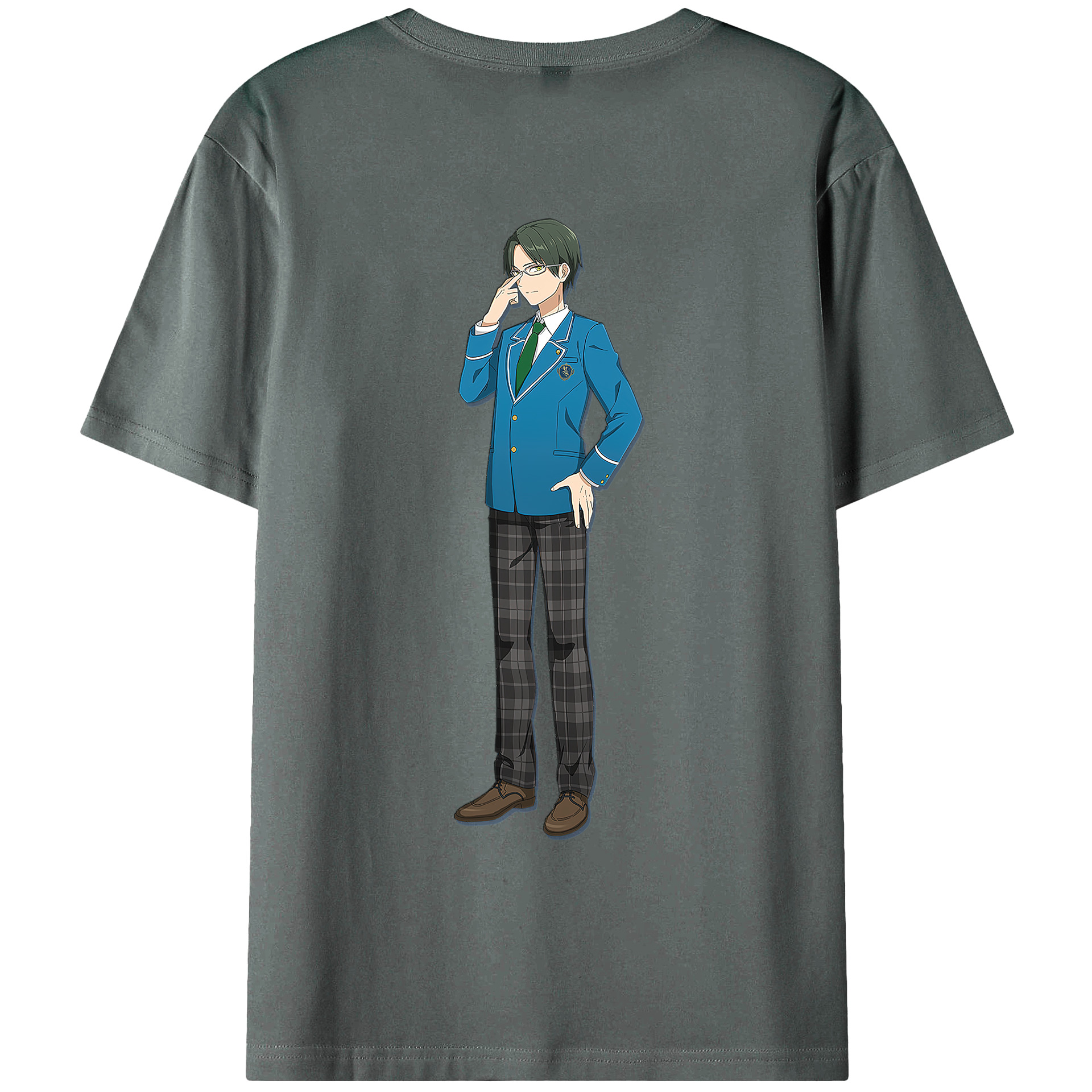 （画像用） あんさんぶるスターズ! Ensemble Stars 綿100％ メンズ半袖Tシャツ（バックプリント） 通気性